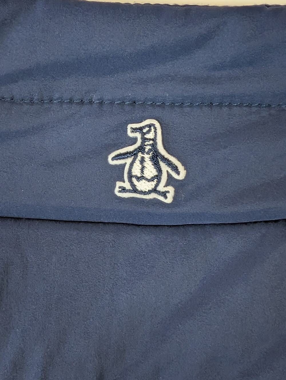 Original Penguin By Munsingwear Men's M Navy Puffer Vest Broken Zipper (1107)